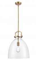 Innovations Lighting 410-1SL-BB-G412-14CL - Newton Bell - 1 Light - 14 inch - Brushed Brass - Multi Pendant