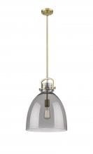 Innovations Lighting 410-1SL-BB-G412-14SM - Newton Bell - 1 Light - 14 inch - Brushed Brass - Multi Pendant