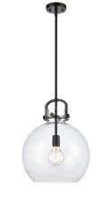 Innovations Lighting 410-1SL-BK-G410-14CL - Newton Sphere - 1 Light - 14 inch - Matte Black - Multi Pendant