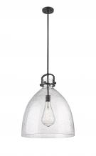 Innovations Lighting 410-1SL-BK-G412-18SDY - Newton Bell - 1 Light - 18 inch - Matte Black - Multi Pendant