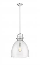 Innovations Lighting 410-1SL-PN-G412-14CL - Newton Bell - 1 Light - 14 inch - Polished Nickel - Multi Pendant