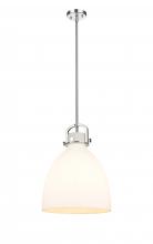 Innovations Lighting 410-1SL-PN-G412-14WH - Newton Bell - 1 Light - 14 inch - Polished Nickel - Multi Pendant