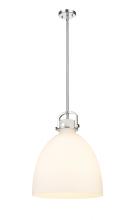 Innovations Lighting 410-1SL-PN-G412-16WH - Newton Bell - 1 Light - 16 inch - Polished Nickel - Multi Pendant