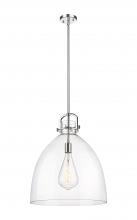 Innovations Lighting 410-1SL-PN-G412-18CL - Newton Bell - 1 Light - 18 inch - Polished Nickel - Multi Pendant