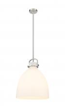 Innovations Lighting 410-1SL-SN-G412-16WH - Newton Bell - 1 Light - 16 inch - Satin Nickel - Multi Pendant