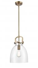 Innovations Lighting 410-1SM-BB-G412-10CL - Newton Bell - 1 Light - 10 inch - Brushed Brass - Multi Pendant