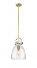 Innovations Lighting 410-1SM-BB-G412-10SDY - Newton Bell - 1 Light - 10 inch - Brushed Brass - Multi Pendant