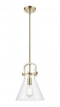 Innovations Lighting 410-1SM-CB-G411-10CL - Newton Cone - 1 Light - 10 inch - Champagne Bronze - Mini Pendant