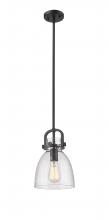 Innovations Lighting 410-1SS-BK-G412-8SDY - Newton Bell - 1 Light - 8 inch - Matte Black - Multi Pendant