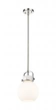 Innovations Lighting 410-1SS-PN-G410-8WH - Newton Sphere - 1 Light - 8 inch - Polished Nickel - Multi Pendant