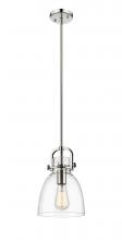 Innovations Lighting 410-1SS-PN-G412-8CL - Newton Bell - 1 Light - 8 inch - Polished Nickel - Multi Pendant