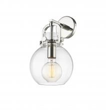 Innovations Lighting 410-1W-PN-G410-8CL - Newton Sphere - 1 Light - 8 inch - Polished Nickel - Sconce