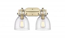 Innovations Lighting 410-2W-BB-G412-7SDY - Newton Bell - 2 Light - 17 inch - Brushed Brass - Bath Vanity Light