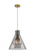 Innovations Lighting 410-3PL-BB-G411-16SM - Newton Cone - 3 Light - 16 inch - Brushed Brass - Cord hung - Pendant