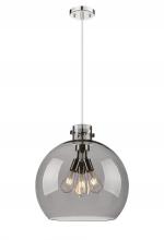 Innovations Lighting 410-3PL-PN-G410-18SM - Newton Sphere - 3 Light - 18 inch - Polished Nickel - Cord hung - Pendant