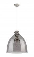 Innovations Lighting 410-3PL-SN-G412-18SM - Newton Bell - 3 Light - 18 inch - Satin Nickel - Cord hung - Pendant