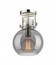 Innovations Lighting 411-1F-PN-G410-8SM - Newton Sphere - 1 Light - 8 inch - Polished Nickel - Flush Mount