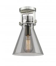 Innovations Lighting 411-1F-SN-G411-8SM - Newton Cone - 1 Light - 8 inch - Brushed Satin Nickel - Flush Mount