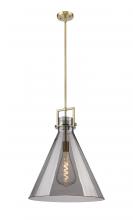 Innovations Lighting 411-1SL-BB-G411-18SM - Newton Cone - 1 Light - 18 inch - Brushed Brass - Cord hung - Pendant