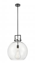 Innovations Lighting 411-1SL-BK-G410-16CL - Newton Sphere - 1 Light - 16 inch - Matte Black - Pendant