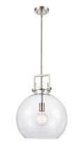 Innovations Lighting 411-1SL-SN-G410-14CL - Newton Sphere - 1 Light - 14 inch - Satin Nickel - Pendant