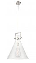 Innovations Lighting 411-1SL-SN-G411-16CL - Newton Cone - 1 Light - 16 inch - Satin Nickel - Pendant