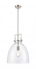 Innovations Lighting 411-1SL-SN-G412-14CL - Newton Bell - 1 Light - 14 inch - Satin Nickel - Pendant