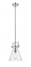 Innovations Lighting 411-1SS-PN-G411-8CL - Newton Cone - 1 Light - 8 inch - Polished Nickel - Mini Pendant