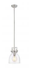 Innovations Lighting 411-1SS-SN-G412-8CL - Newton Bell - 1 Light - 8 inch - Satin Nickel - Mini Pendant