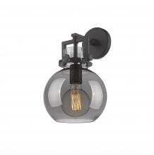 Innovations Lighting 411-1W-BK-G410-8SM - Newton Sphere - 1 Light - 8 inch - Matte Black - Sconce