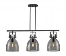 Innovations Lighting 411-3I-BK-G412-10SM - Newton Bell - 3 Light - 42 inch - Matte Black - Island Light