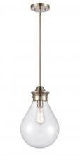  414-1S-SN-G4144-10 - Genesis - 1 Light - 10 inch - Satin Nickel - Cord hung - Mini Pendant