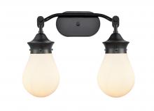  414-2W-BK-G4141-6 - Genesis - 2 Light - 18 inch - Matte Black - Bath Vanity Light