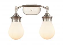  414-2W-SN-G4141-6 - Genesis - 2 Light - 18 inch - Satin Nickel - Bath Vanity Light