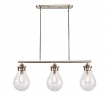  414-3I-SN-G4142-8 - Genesis - 3 Light - 39 inch - Satin Nickel - Cord hung - Island Light