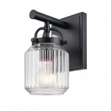  416-1W-BK-G416-6CL - Latreille - 1 Light - 6 inch - Matte Black - Sconce