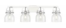 Innovations Lighting 423-4W-PC-G412-6CL - Pilaster II Bell - 4 Light - 37 inch - Polished Chrome - Bath Vanity Light