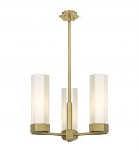 Innovations Lighting 427-3CR-BB-G427-14WH - Claverack - 3 Light - 22 inch - Brushed Brass - Pendant