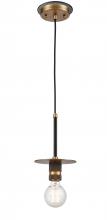  431-1P-BBB - Aurora - 1 Light - 6 inch - Black Brushed Brass - Cord hung - Mini Pendant