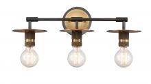  431-3W-BBB - Aurora - 3 Light - 22 inch - Black Brushed Brass - Bath Vanity Light