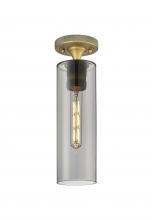 Innovations Lighting 434-1F-BB-G434-12SM - Crown Point - 1 Light - 5 inch - Brushed Brass - Flush Mount