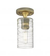 Innovations Lighting 434-1F-BB-G434-7DE - Crown Point - 1 Light - 5 inch - Brushed Brass - Flush Mount