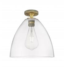 Innovations Lighting 434-1F-BB-GBD-122 - Crown Point - 1 Light - 12 inch - Brushed Brass - Flush Mount
