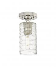 Innovations Lighting 434-1F-PN-G434-7DE - Crown Point - 1 Light - 5 inch - Polished Nickel - Flush Mount