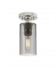 Innovations Lighting 434-1F-PN-G434-7SM - Crown Point - 1 Light - 5 inch - Polished Nickel - Flush Mount