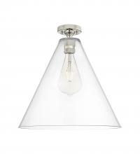 Innovations Lighting 434-1F-PN-GBC-162 - Crown Point - 1 Light - 16 inch - Polished Nickel - Flush Mount