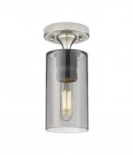 Innovations Lighting 434-1F-SN-G434-7SM - Crown Point - 1 Light - 5 inch - Satin Nickel - Flush Mount