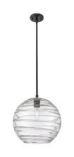 Innovations Lighting 434-1S-BK-G1213-12CL - Crown Point - 1 Light - 12 inch - Matte Black - Pendant