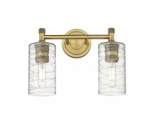 Innovations Lighting 434-2W-BB-G434-7DE - Crown Point - 2 Light - 14 inch - Brushed Brass - Bath Vanity Light