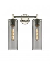 Innovations Lighting 434-2W-PN-G434-12SM - Crown Point - 2 Light - 14 inch - Polished Nickel - Bath Vanity Light